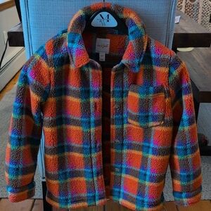 Cat & Jack Multicolor Plaid Fleece Jacket